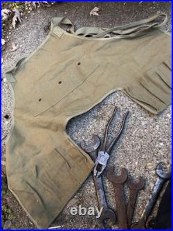 WW2 US army Air Forces Mechanics Apron Type B-2 With Tools WWII USGI USAAF USAAC