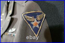 WW2 USAAF 12th Army Air Forces Pilot Uniform & Pink Pants Bullion Patch Named