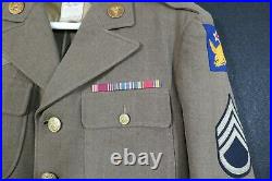 WW2 USAAF 2nd Army Air Force Staff Sergeant Uniform Coat Strother Field KS Named