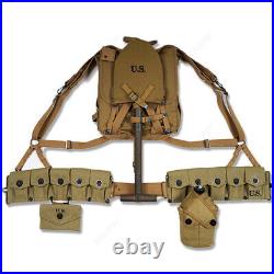 WW2 USMC Army M1 Tactical Equipment Combat Training Gear Pouch Bag Set US Army