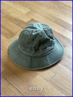 WW2 Vintage US Military Daisy Mae HBT Bucket Hat 7 1/8 Fatigue Army Green