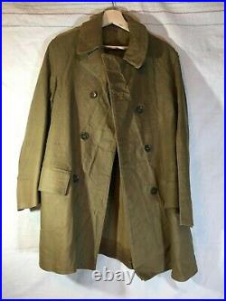 WW2 WWII British Army 1941 Waterproof Motorcycle Dispatch Rider Coat, Size 4