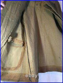 WW2 WWII British Army 1941 Waterproof Motorcycle Dispatch Rider Coat, Size 4
