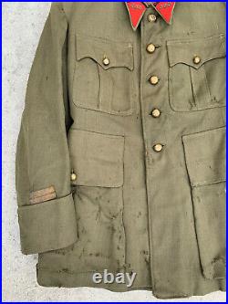 WW2 WWII French Army Green Wool Officers Field Jacket Tunic 355