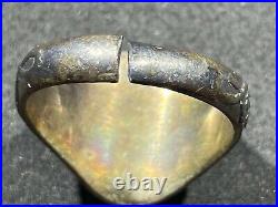 WW2 WWII Military USAAC US Army Air Corps Sterling Silver Ring Wings & Propeller