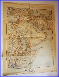 WW2 WWII Original German Palestine Middle East booklet publication 1941 map army WW2 WWII Original German Palestine Middle East booklet publication 1941 map army