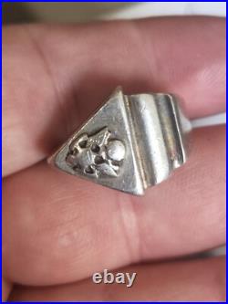 WW2 WWII Silver ARMY Ring- size 9.5 weight 7.6 g World War Two