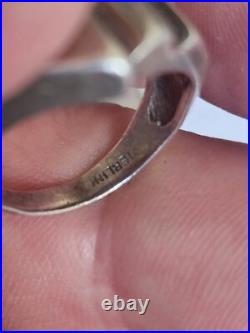 WW2 WWII Silver ARMY Ring- size 9.5 weight 7.6 g World War Two