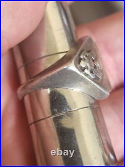 WW2 WWII Silver ARMY Ring- size 9.5 weight 7.6 g World War Two