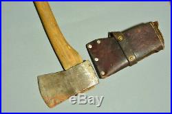 WW2 WWII Swiss Army Axe with Leather Sheath / Original Collectibles Militari