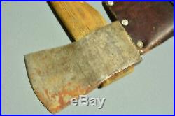 WW2 WWII Swiss Army Axe with Leather Sheath / Original Collectibles Militari