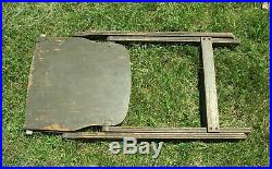 WW2 WWII U. S. Army Folding Wood Chair Stamped U. S. American Seating Co. Original