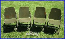 WW2 WWII U. S. Army Folding Wood Chair Stamped U. S. American Seating Co. Original