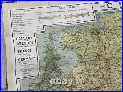 WW2 WWII US Army Air Force Pilot / PARATROOPER Silk Escape Map Europe C/D & C/E WW2 WWII US Army Air Force Pilot / PARATROOPER Silk Escape Map Europe C/D & C/E