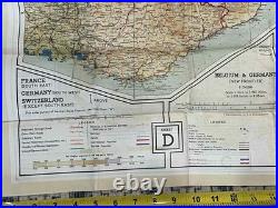 WW2 WWII US Army Air Force Pilot / PARATROOPER Silk Escape Map Europe C/D & C/E WW2 WWII US Army Air Force Pilot / PARATROOPER Silk Escape Map Europe C/D & C/E