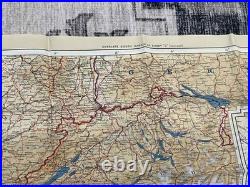 WW2 WWII US Army Air Force Pilot / PARATROOPER Silk Escape Map Europe C/D & C/E WW2 WWII US Army Air Force Pilot / PARATROOPER Silk Escape Map Europe C/D & C/E