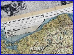 WW2 WWII US Army Air Force Pilot / PARATROOPER Silk Escape Map Europe C/D & C/E WW2 WWII US Army Air Force Pilot / PARATROOPER Silk Escape Map Europe C/D & C/E