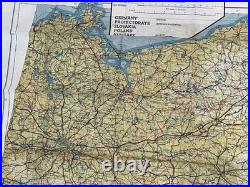 WW2 WWII US Army Air Force Pilot / PARATROOPER Silk Escape Map Europe C/D & C/E WW2 WWII US Army Air Force Pilot / PARATROOPER Silk Escape Map Europe C/D & C/E