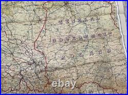 WW2 WWII US Army Air Force Pilot / PARATROOPER Silk Escape Map Europe C/D & C/E WW2 WWII US Army Air Force Pilot / PARATROOPER Silk Escape Map Europe C/D & C/E