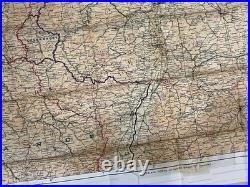 WW2 WWII US Army Air Force Pilot / PARATROOPER Silk Escape Map Europe C/D & C/E WW2 WWII US Army Air Force Pilot / PARATROOPER Silk Escape Map Europe C/D & C/E