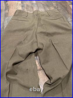 WW2 WWII US Army M37 Wool Shirt Trousers Set 4th Infantry Patch Technician 16/34 WW2 WWII US Army M37 Wool Shirt Trousers Set 4th Infantry Patch Technician 16/34
