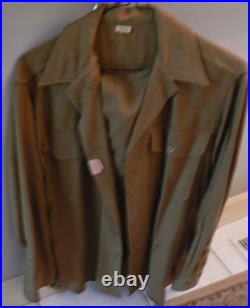 WW2 Wool Green Army Uniform Jacket (38), pants (31/33), flannel shirt (15/33)cap7 WW2 Wool Green Army Uniform Jacket (38), pants (31/33), flannel shirt (15/33)cap7