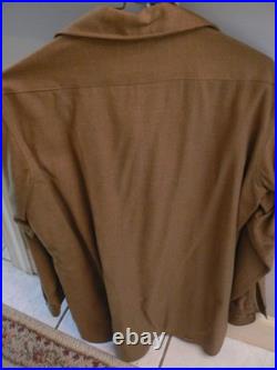 WW2 Wool Green Army Uniform Jacket (38), pants (31/33), flannel shirt (15/33)cap7