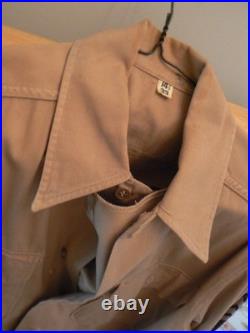 WW2 Wool Green Army Uniform Jacket (38), pants (31/33), flannel shirt (15/33)cap7