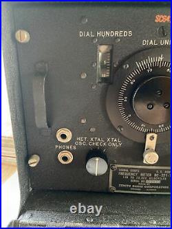 WW2 Zenith Army Signal Corp Field Frequency Meter BC 221-T Untested Relic #E