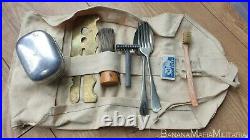 WW2 british army soldiers kit wash roll with contents ORIGINAL