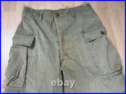 WW2 era US Army HBT Combat Field Trousers Pants Fatigue Uniform Size 32x33