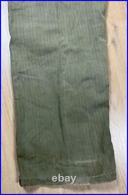 WW2 era US Army HBT Combat Field Trousers Pants Fatigue Uniform Size 32x33