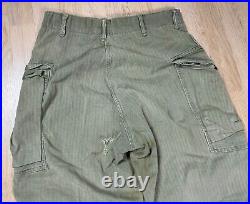 WW2 era US Army HBT Combat Field Trousers Pants Fatigue Uniform Size 32x33