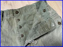 WW2 era US Army HBT Combat Field Trousers Pants Fatigue Uniform Size 32x33