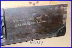 WW2 original German Army wooden transportation box, for L F. H. 18 extra conditio