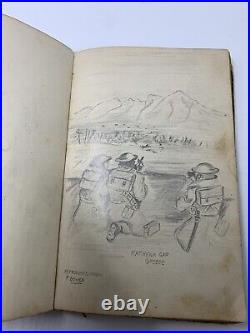 WW2 sketches POW book of drawings Army Military World War 2 Memorabilia