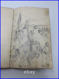 WW2 sketches POW book of drawings Army Military World War 2 Memorabilia