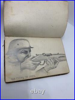 WW2 sketches POW book of drawings Army Military World War 2 Memorabilia