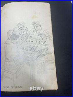 WW2 sketches POW book of drawings Army Military World War 2 Memorabilia