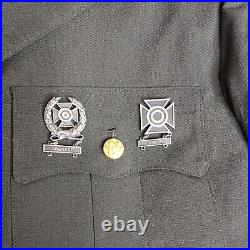 WWII 102nd Infantry OZARK Division Uniform Jacket Van Heusen Shirt Hats Pin Army