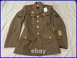 WWII 1940 US Army Anti-Aircraft Command Service Dress Uniform Coat Tunic 34R