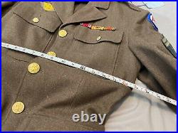 WWII 1940 US Army Anti-Aircraft Command Service Dress Uniform Coat Tunic 34R