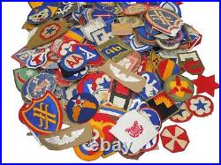 WWII 1940's US Army Patch SSI Insignia Lot of Over 250 Pieces Infantry AAF