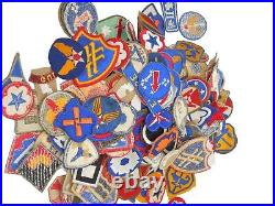 WWII 1940's US Army Patch SSI Insignia Lot of Over 250 Pieces Infantry AAF