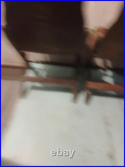 WWII 1940s ORIGINAL US Army American Seating Co MI Wooden Folding Chair SET of 4