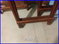 WWII 1940s ORIGINAL US Army American Seating Co MI Wooden Folding Chair SET of 4
