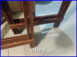 WWII 1940s ORIGINAL US Army American Seating Co MI Wooden Folding Chair SET of 4