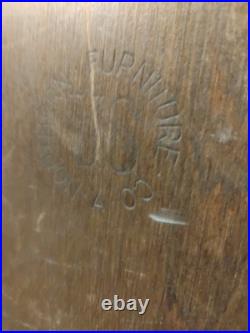 WWII 1940s ORIGINAL US Army American Seating Co MI Wooden Folding Chair SET of 4
