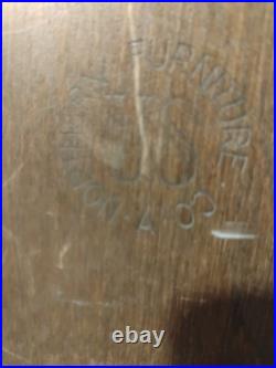 WWII 1940s ORIGINAL US Army American Seating Co MI Wooden Folding Chair SET of 4