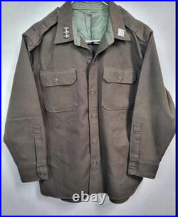 WWII 1941 US Officer Shirt Olive Green Wool Military Jacket WW2 Army Shirt